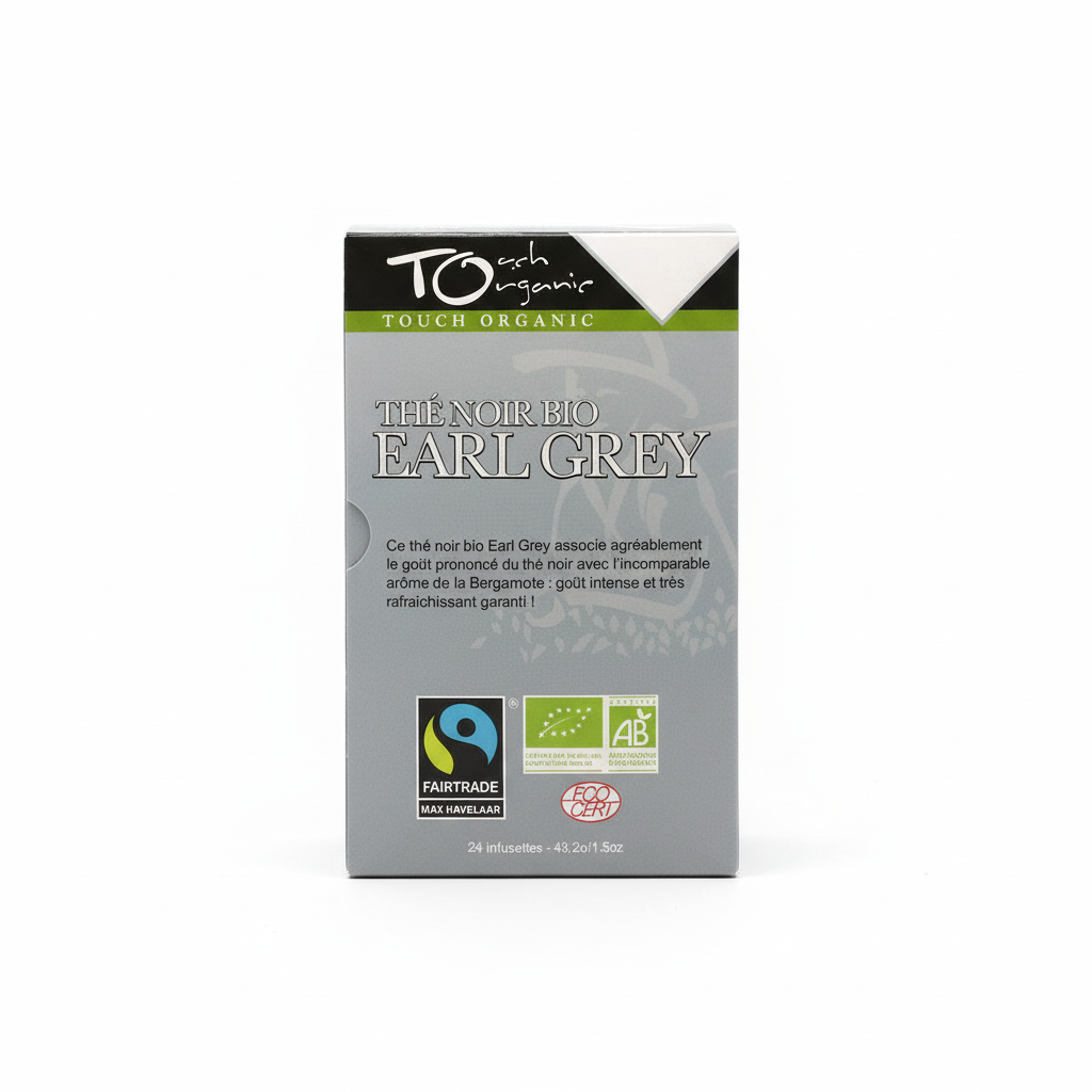 TOUCH ORGANIC -- ThE noir earl grey - 24 x 1.8g