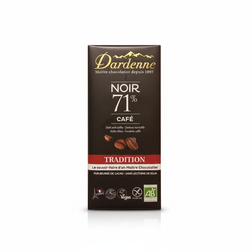 Chocolat noir au cafe 71% 70g