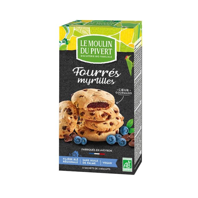 Cookies fourrés fruits myrtilles 175g