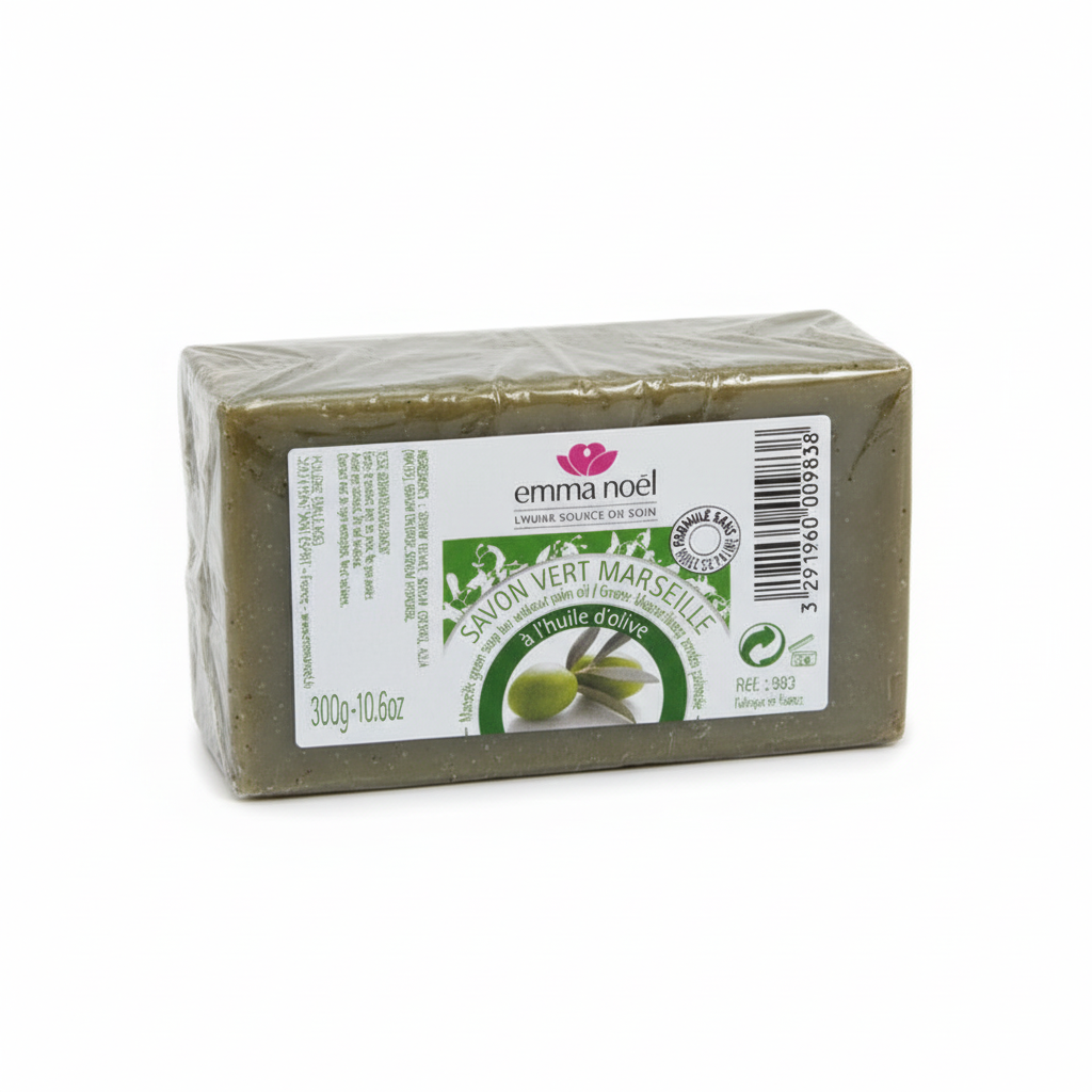 EMMA NOEL -- Savon marseille vert sans h.de palme300g