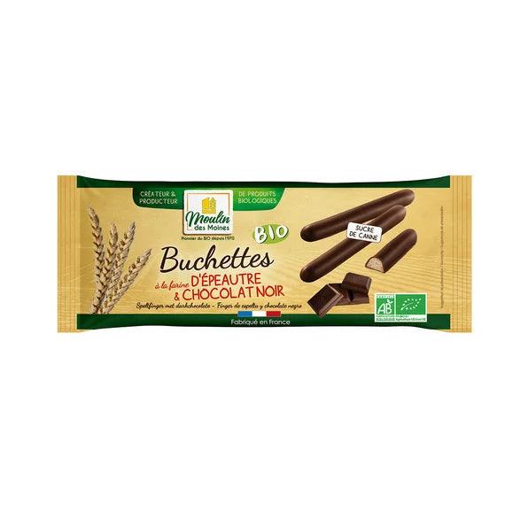 MOULIN DES MOINES -- Buchettes d'epeautre au chocolat 150g