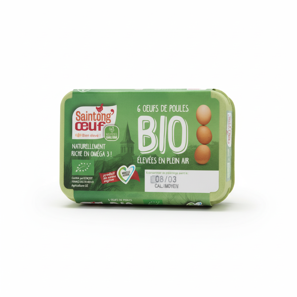 Boite 6 oeufs "moyen"