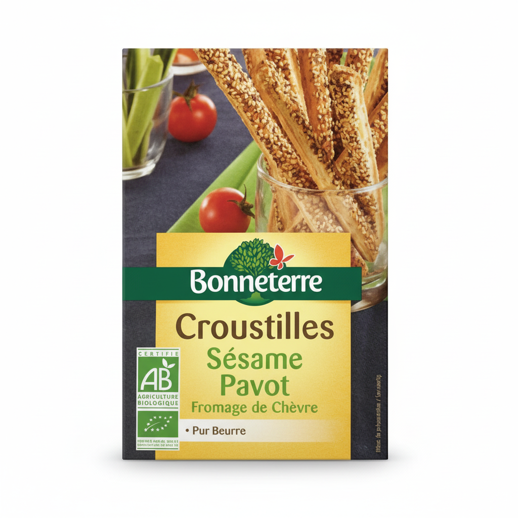 Croustilles sésame pavot