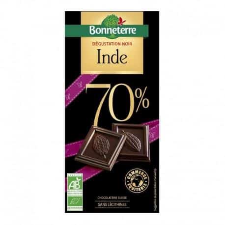 Chocolat noir d'inde 70% - 80 gr