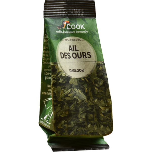 Cook épices -- Ail des ours bio coupé (éco recharge) (origine Europe) - 16 g