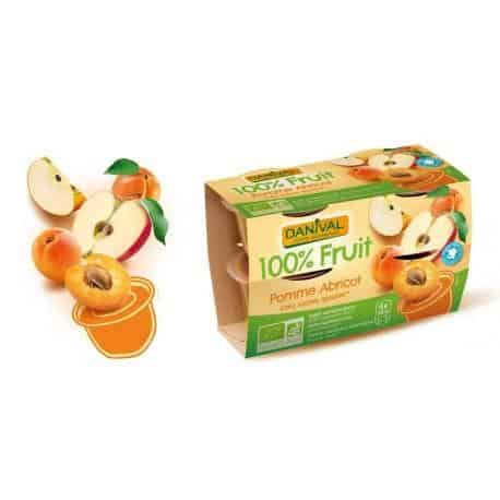 Dessert de fruits pomme abricot 4x100gr
