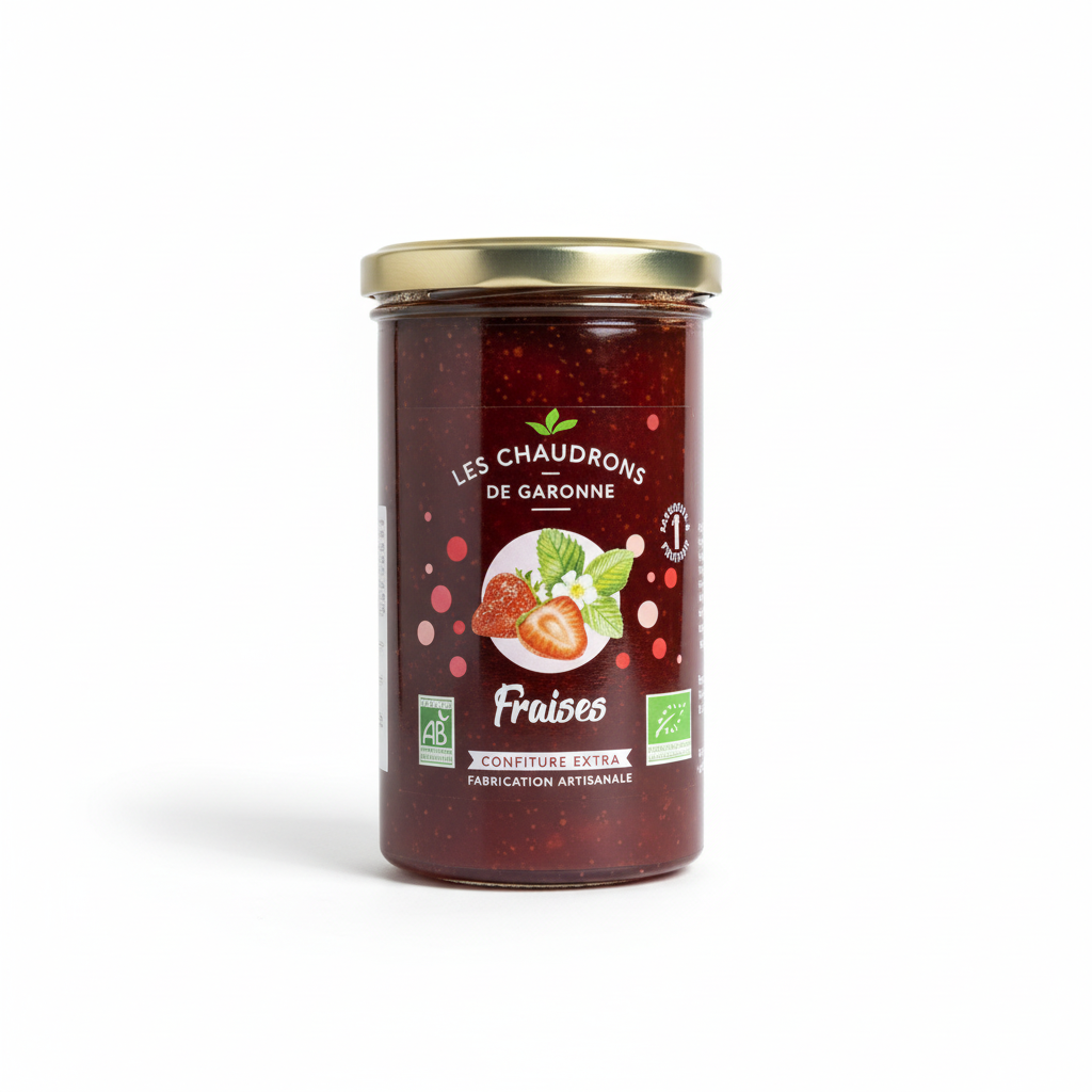 LES CHAUDRONS DE GARONNE -- Confiture fraises