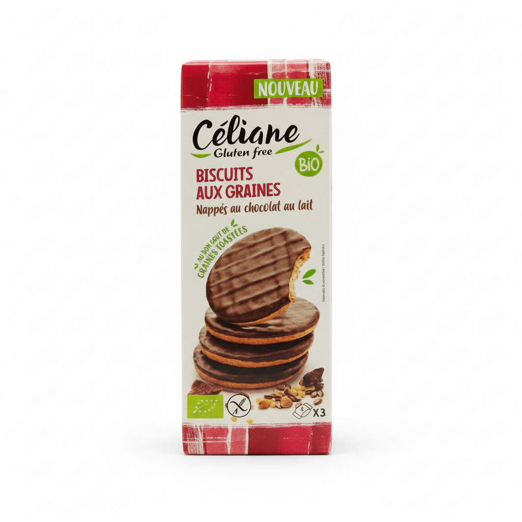 Biscuit graine nappé chocolat