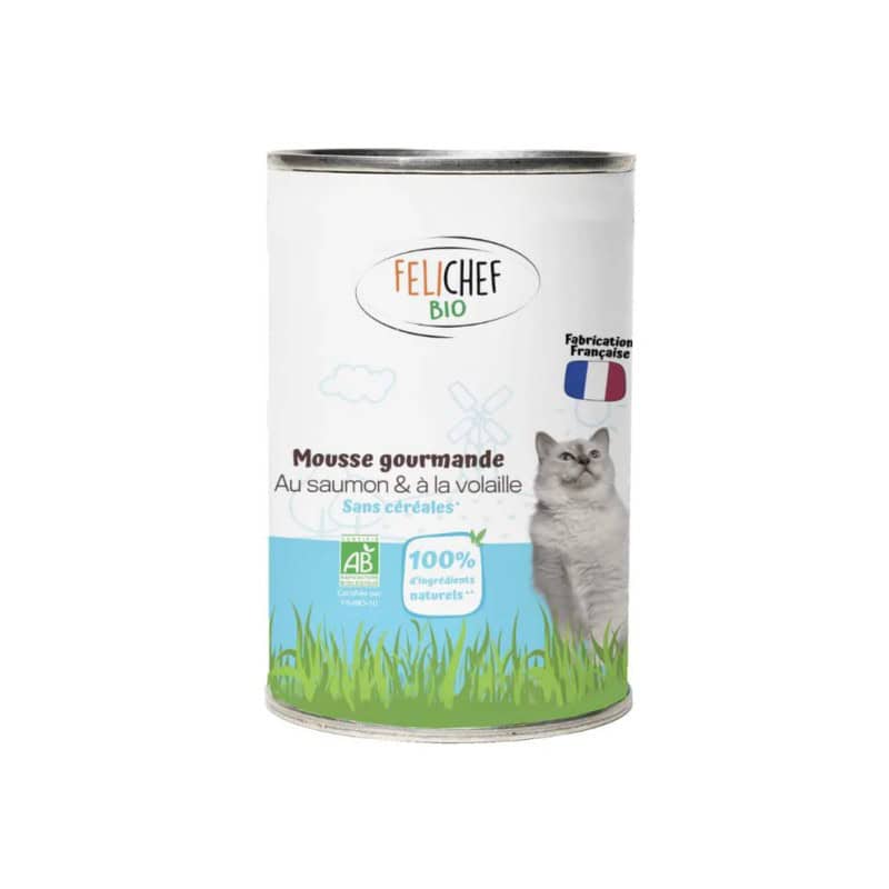 Mousse gourmande chat saumon 400g