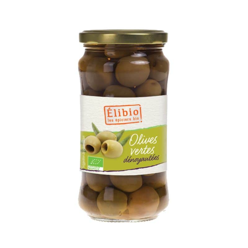 ELIBIO -- Olives vertes denoyautees 350g