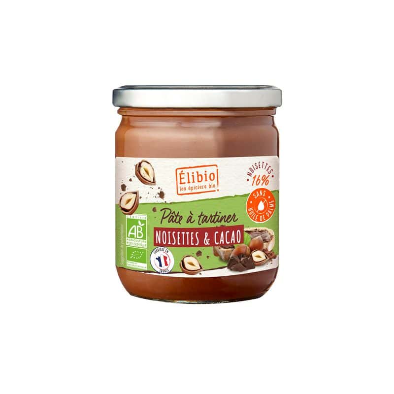 ELIBIO -- Pate a tartiner noisettes et cacao