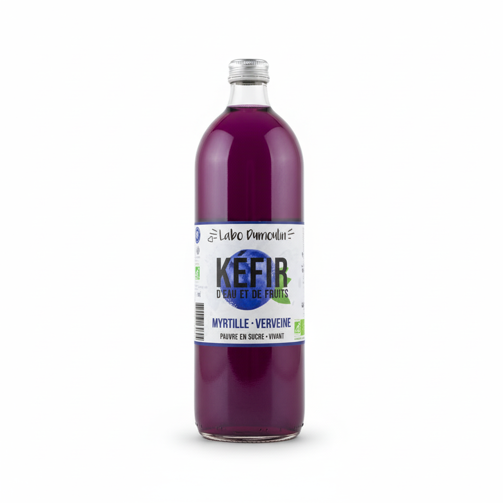 Kefir myrtille et verveine