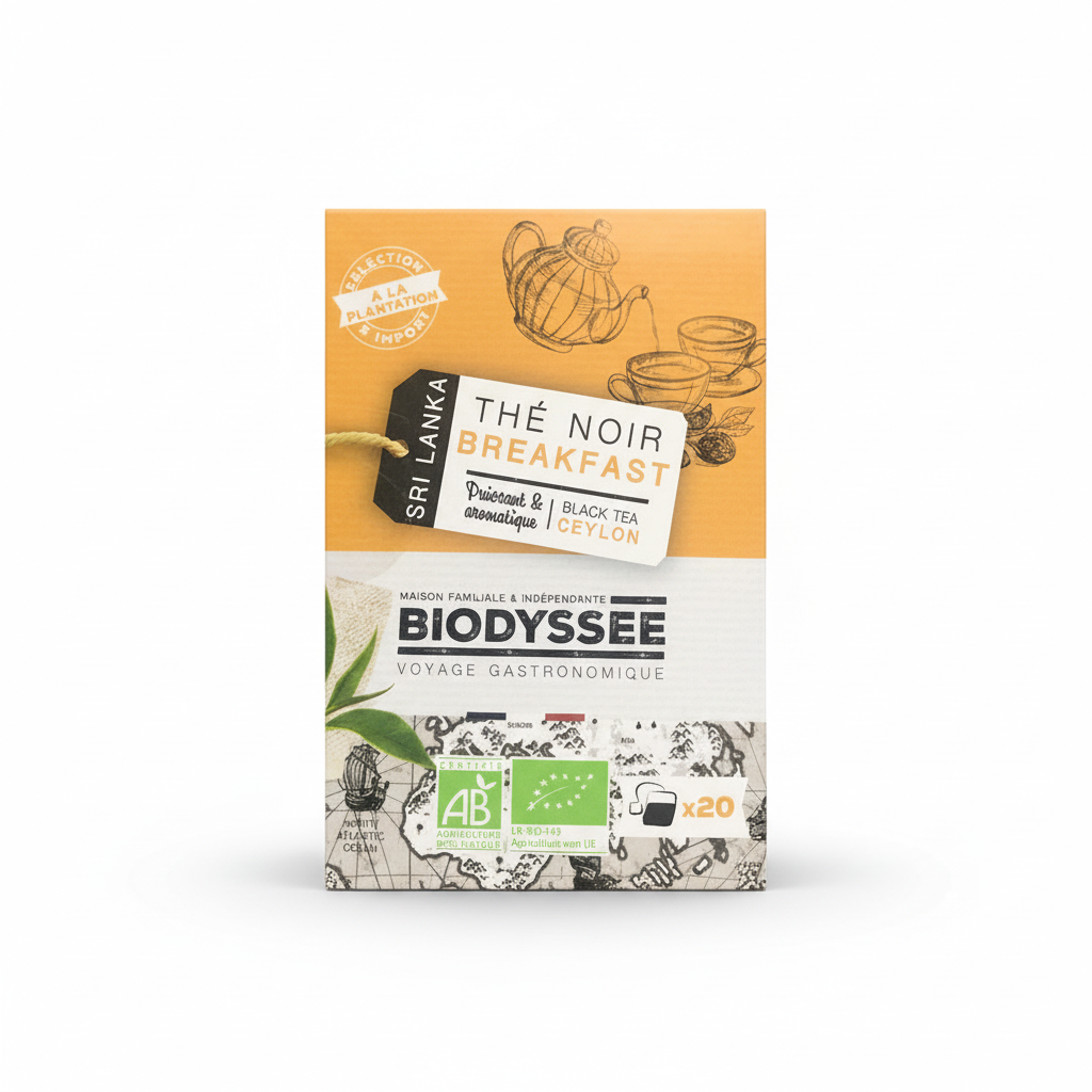 BIODYSSEE -- The noir breakfast de ceylan -20x2g