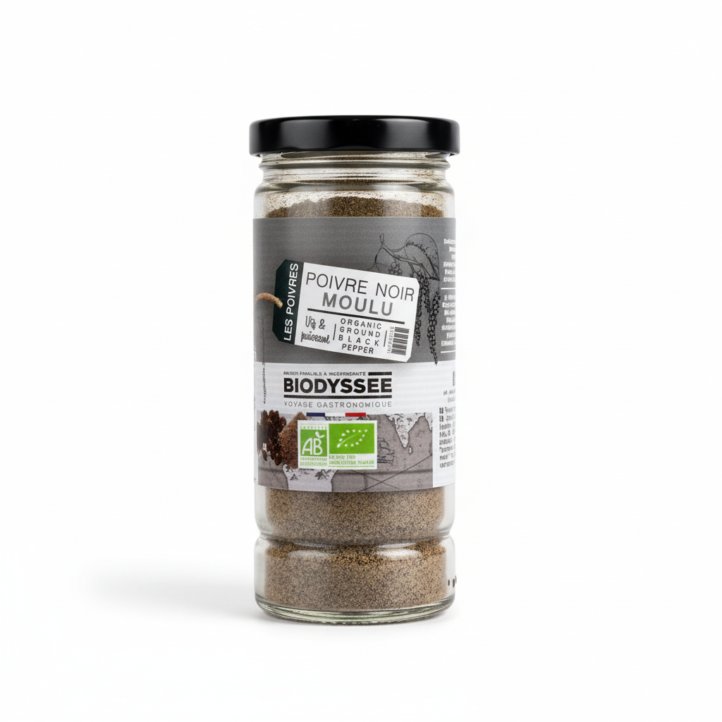 Poivre noir moulu - 40 g -