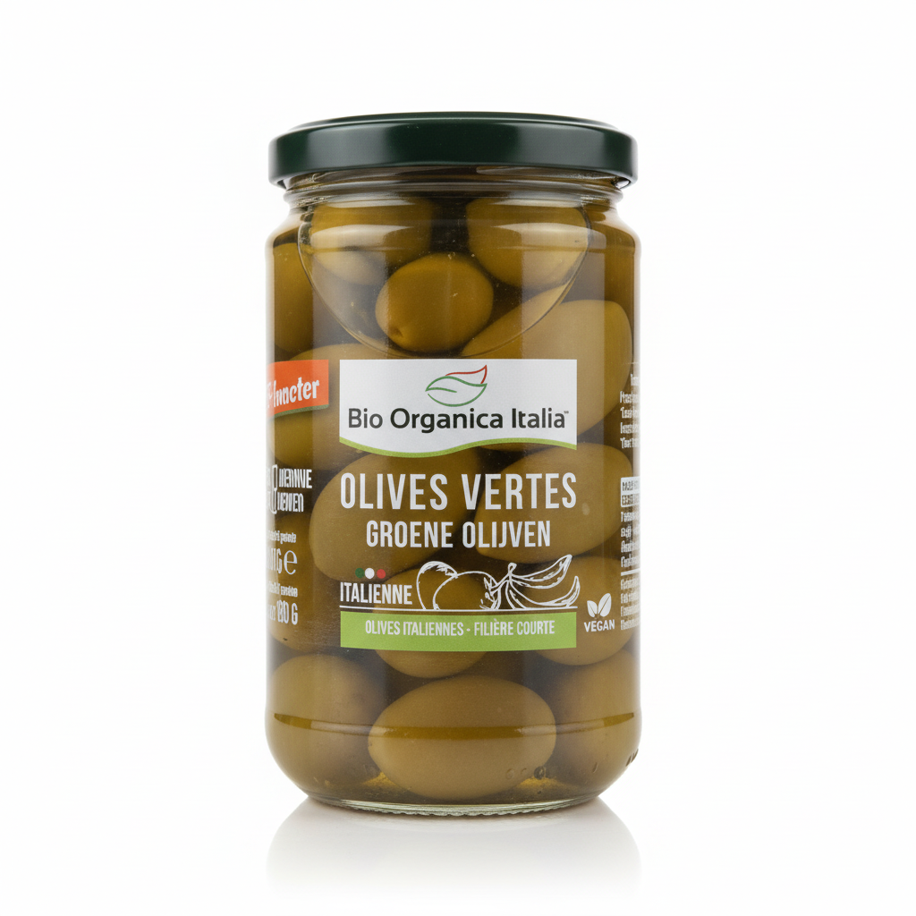 BIO ORGANICA ITALIA -- Olives vertes entieres