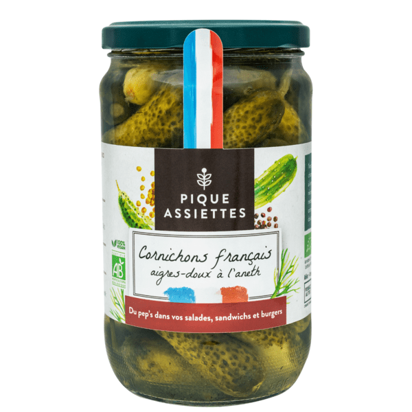 Cornichons français aigre-doux à l'aneth bio - 1