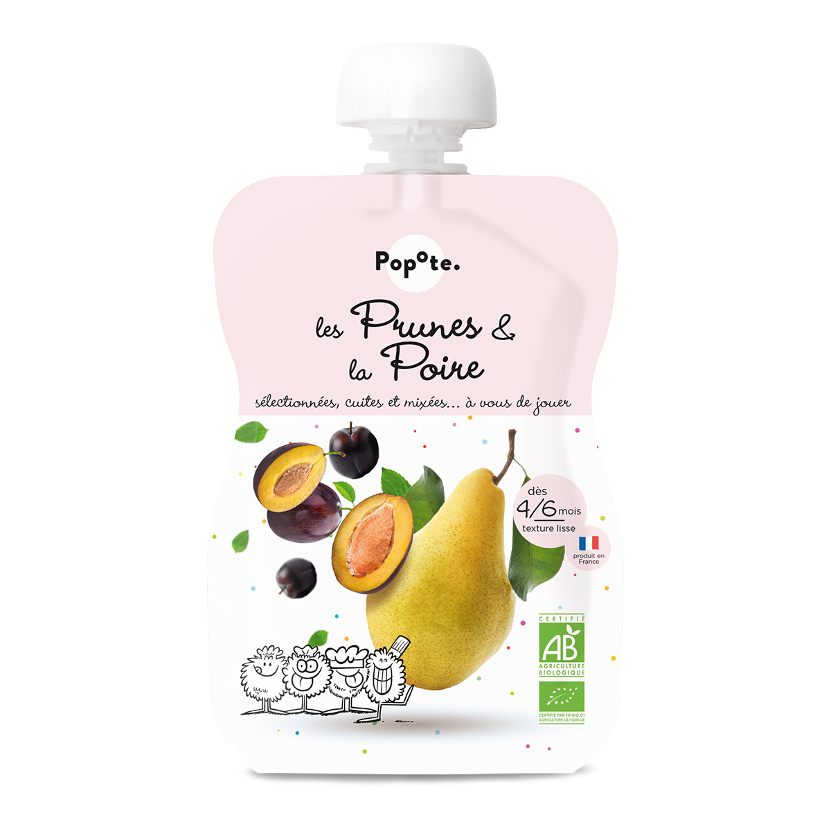 Popote -- Gourde prunes poire - 120 g