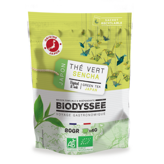 Biodyssée -- Thé vert sencha bio (origine Japon) - 80 g