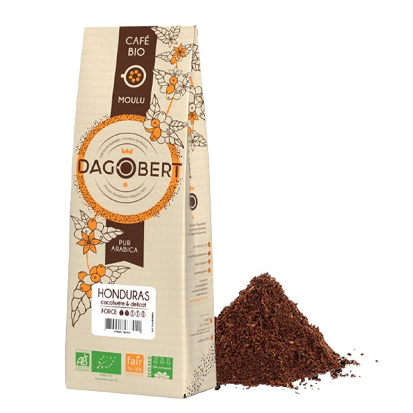 Les Cafés Dagobert -- Honduras 100% arabica, bio et équitable - moulu - 1 Kg